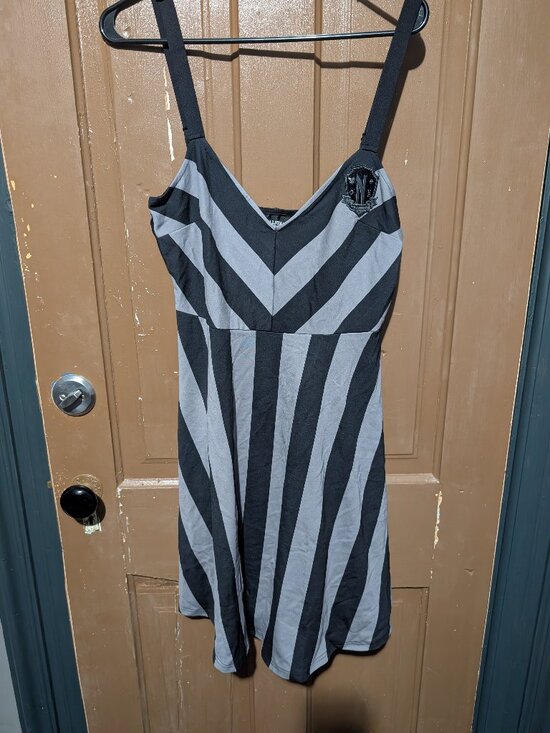 Killstar Dresses & Skirts - KILLSTAR sundress, WEDNESDAY / ADAMS FAMILY collab. Size L, goth, punk.